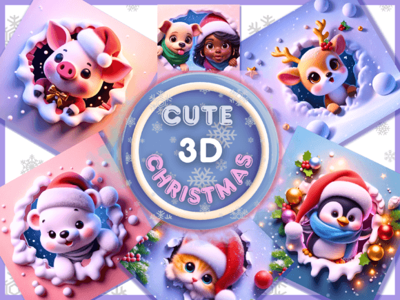 3D Funny Christmas Backgrounds: A Designer's Holiday Toolkit