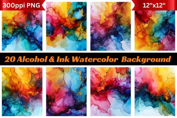 Alcohol and Ink Watercolor Backgrounds: Unlocking Ethereal Digital Art