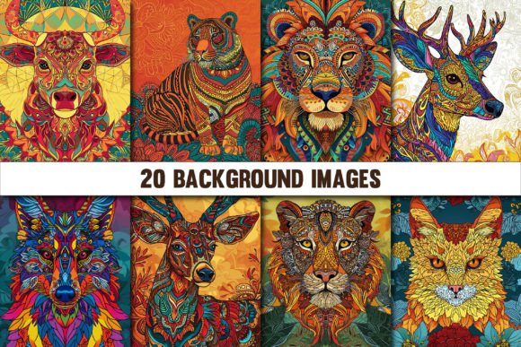 Animal Mandala Backgrounds for Covers 1: Zen Zoology Designs