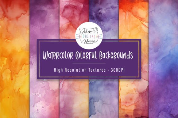 Bring Your Designs to Life with Watercolor Colorful Backgrounds