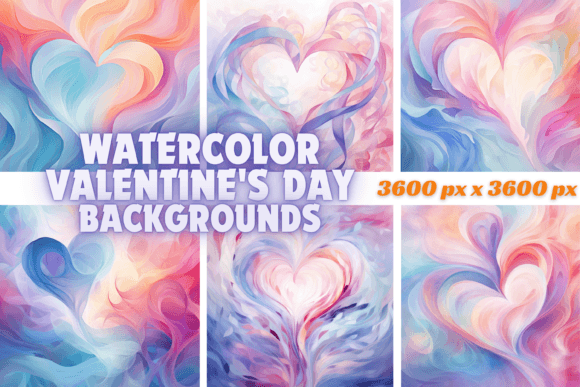 Elevate Your Designs with Watercolor Valentine's Day Backgrounds