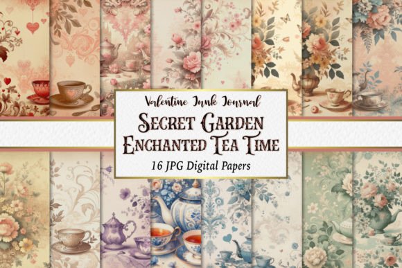 Enchanting Secret Garden Tea Time Backgrounds for Creative Projects