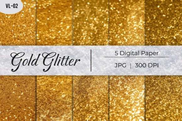 Gold Glitter Paper Backgrounds: Instant Digital Sophistication