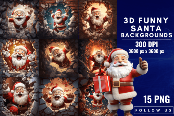 Injecting Playful Energy: Mastering 3D Funny Santa Backgrounds
