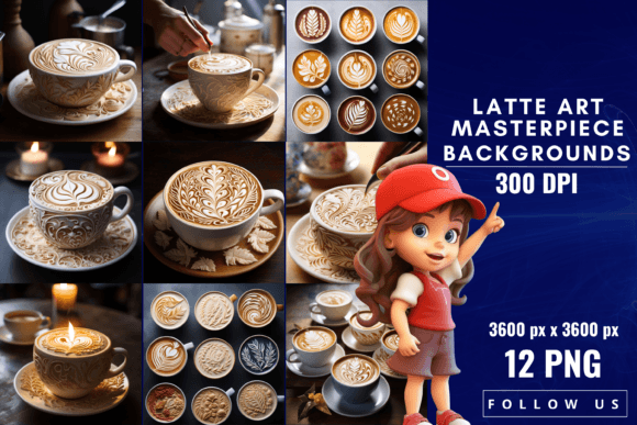Latte Art Masterpiece Backgrounds: A Designer's Guide