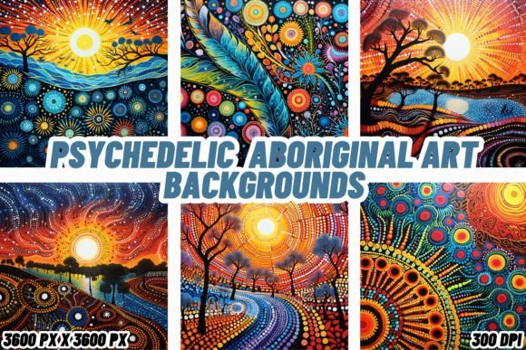 Psychedelic Aboriginal Art Backgrounds: A Visual Journey