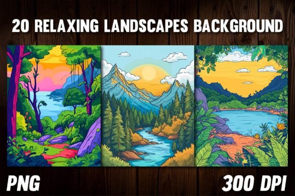 Relaxing Landscape Backgrounds: Nature's Tranquility for Designers