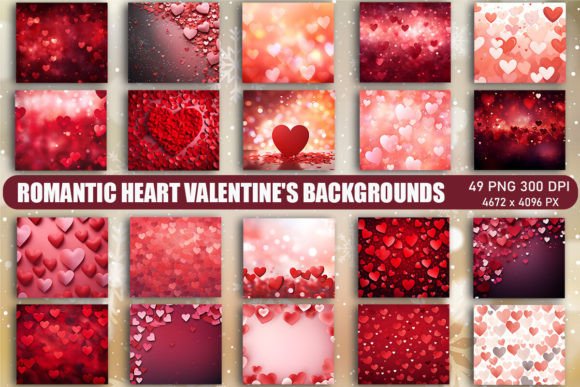 Romantic Heart Valentine's Backgrounds: Your Design Shortcut