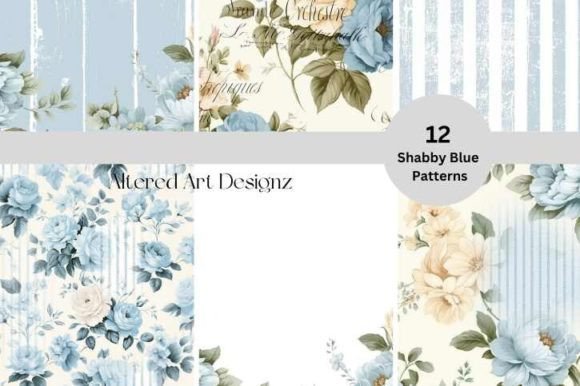 Shabby Blue Backgrounds: 20 Designs for Your Creative Projects