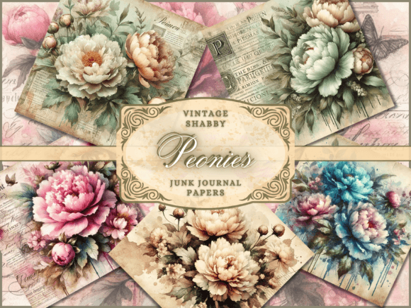 The Timeless Allure of Vintage Floral Backgrounds Peony Flowers