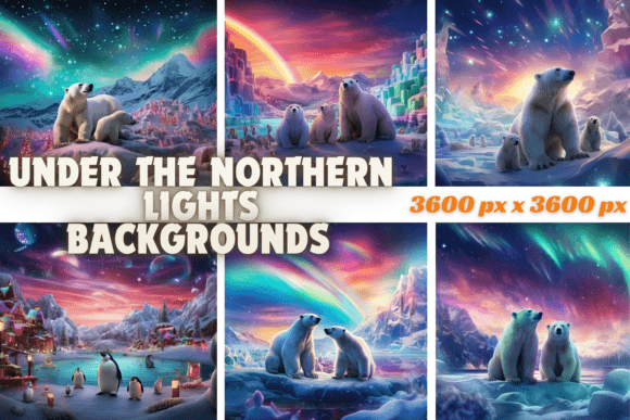 Under the Northern Lights Backgrounds: A Celestial Canvas for Designers