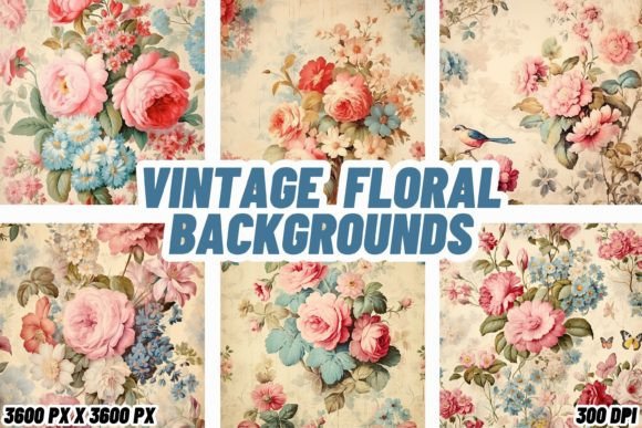 Vintage Floral Backgrounds: A Garden of Digital Charm