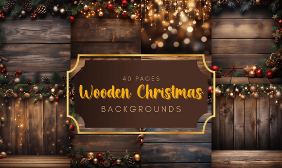 Warm Up Your Designs with Wooden Christmas Backgrounds