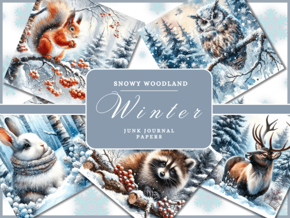 Winter Backgrounds Digital Paper Bundle: A Creative Toolkit
