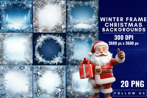 Winter Frame Christmas Backgrounds for Elegant Holiday Designs